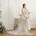 New style white mermaid wedding dress fashion and elegant sleeveless lace wedding dress simple